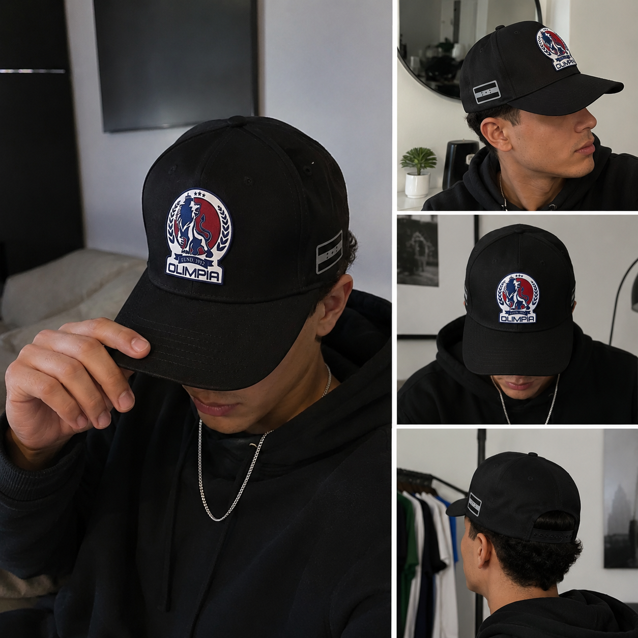 Gorra Oficial Olimpia Honduras Negra Unisex
